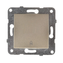 Механизъм бутон със символ звънец, Panasonic Karre Plus, бронз