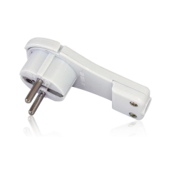 Плосък щепсел Commel, шуко, бял, IP20