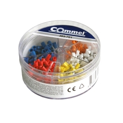 Кутия с кабелни накрайници Commel, 5 вида, 400бр.