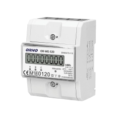 Трифазен електромер Orno, 1 тарифа, 80A, импулсен изход