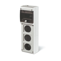 Контактно табло Scame Block, 4x DIN, 2x 16A, 1x 16/32A, IP66