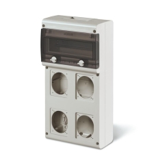 Контактно табло Scame Block, 11x DIN, 2x16/32A, 2x 16A, IP66