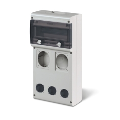 Контактно табло Scame Block, 11x DIN, 2x 16/32A, 3x шуко, IP66