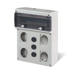 Контактно табло Scame Block, 14x DIN, 4x 16A, 3x шуко, IP66