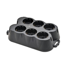 Разклонител шуко Atra, 6 гнезда, без кабел