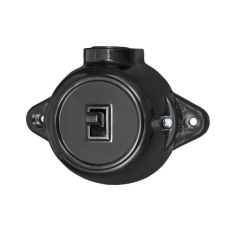 Еднополюсен ключ сх. 1 Atra Ретро, черен