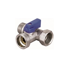 Сферичен кран трипътен TMS, мини, 1/2"Fx3/4"Mx1/2"M