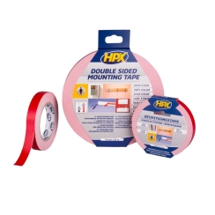 Двойно лепяща лента за огледала, бяла HPX, 19mm x 5m