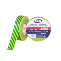 Изолационна лента изолирбанд HPX 52100, 19mmx20m, жълто-зелена