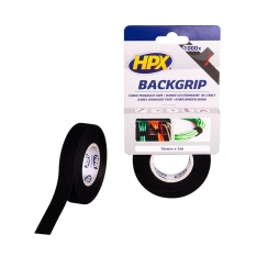 Лента многократна за подвързване на кабели HPX Backgrip, 16mmx5m, черна