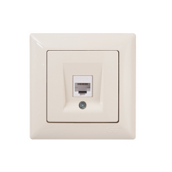 Розетка за компютър LAN CAT5 Gunsan Visage, бежов/крем