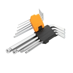 Комплект дълги ябълковидни шестограми 9бр, 1.5 - 10mm