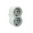 Адаптер за контакт Legrand, 2x шуко, бял/сив